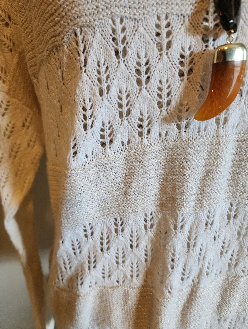 DKNY Women's Ivory Knit Sweater